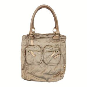 J Crew Women Beige Shoulder Tote Bag